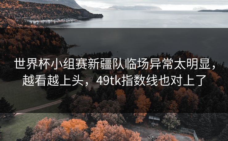 世界杯小组赛新疆队临场异常太明显，越看越上头，49tk指数线也对上了