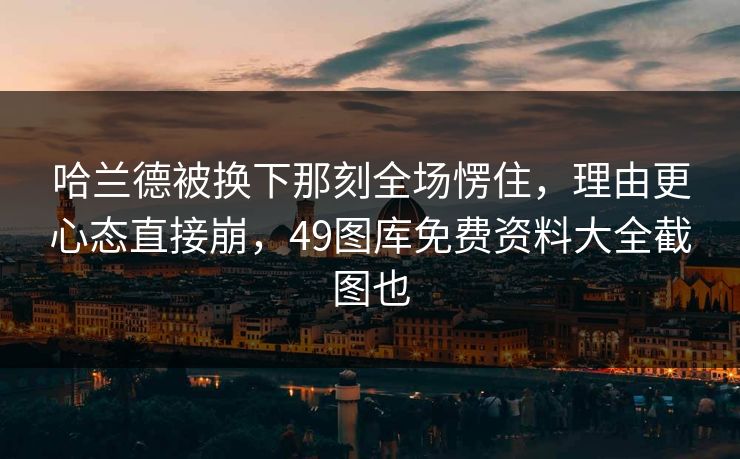 哈兰德被换下那刻全场愣住,理由更心态直接崩,49图库免费资料大全截图也 哈兰德被换下那刻全场愣住,理由更心态直接崩,49图库免费资料大全截图也