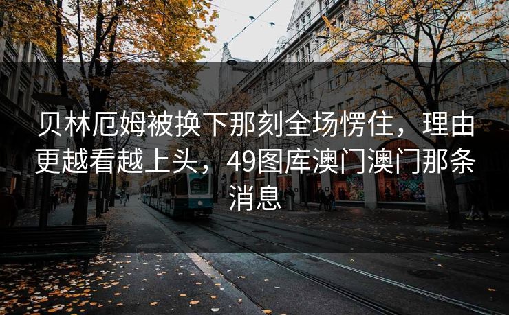 贝林厄姆被换下那刻全场愣住，理由更越看越上头，49图库澳门澳门那条消息
