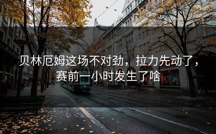 贝林厄姆这场不对劲，拉力先动了，赛前一小时发生了啥