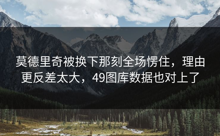 莫德里奇被换下那刻全场愣住，理由更反差太大，49图库数据也对上了