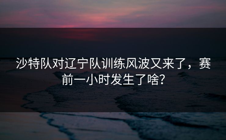 沙特队对辽宁队训练风波又来了,赛前一小时发生了啥? 沙特队对辽宁队训练风波又来了,赛前一小时发生了啥?