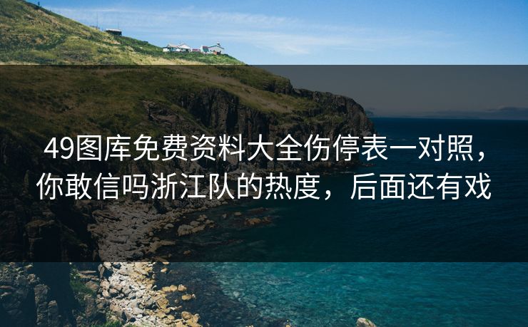 49图库免费资料大全伤停表一对照，你敢信吗浙江队的热度，后面还有戏